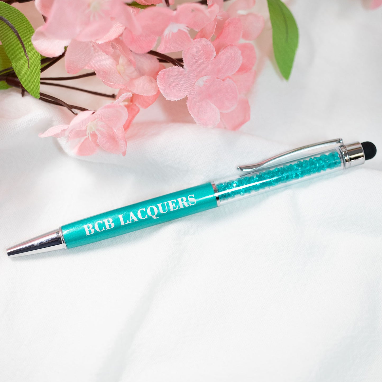 BCB Lacquers Engraved Pen with Ball Point Tip & Stylus